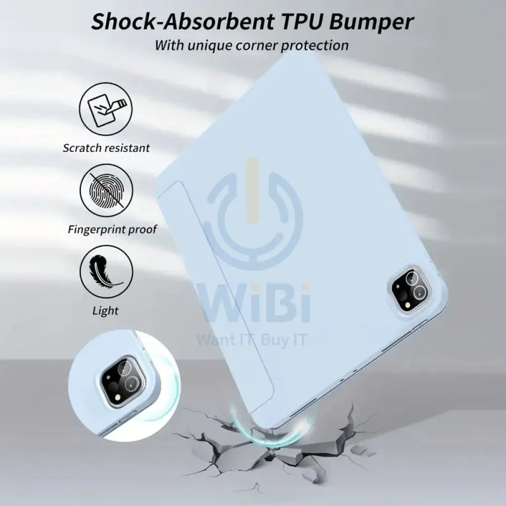 Smart Stand Cover For iPad Pro 13 inch Black Accessories > Mobiles & Tablets > Tablets > Covers & Cases