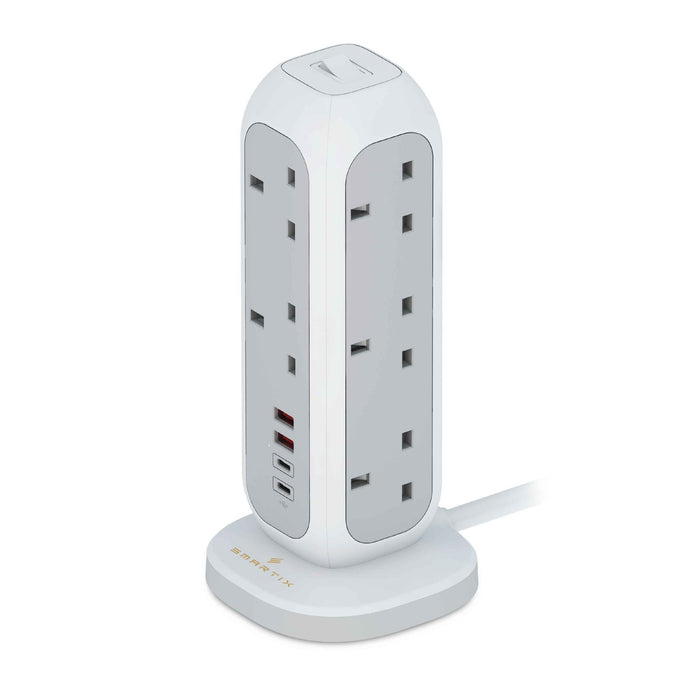 Smartix Premium 15-in-1 Power Tower - 11 Way / USB-C / USB-A / 10 Meter