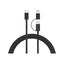 Smartix Premium 2-in-1 Cable - USB-C to C / lightning / Black