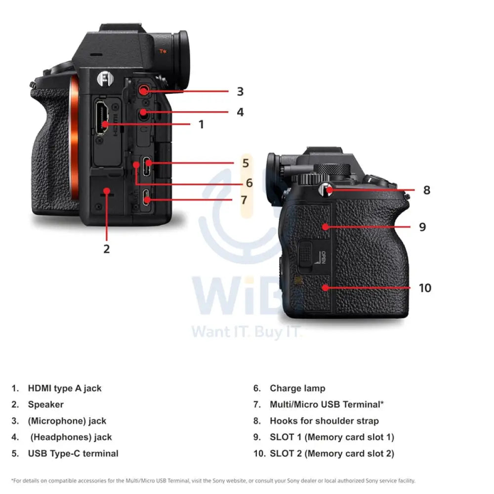 SONY ILCE-7M4/BQ AF1 ALPHA A7 IV MIRRORLESS DIGITAL CAMERA - 33 MP / 3.5mm Mini-Jack / Wi-Fi / Bluetooth / HDMI / USB