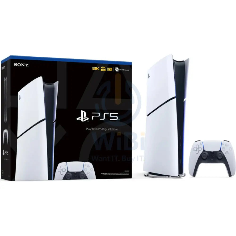 Sony Playstation 5 Slim Console Digital Edition White - 1TB Storage Gaming Consoles > Gaming Zone