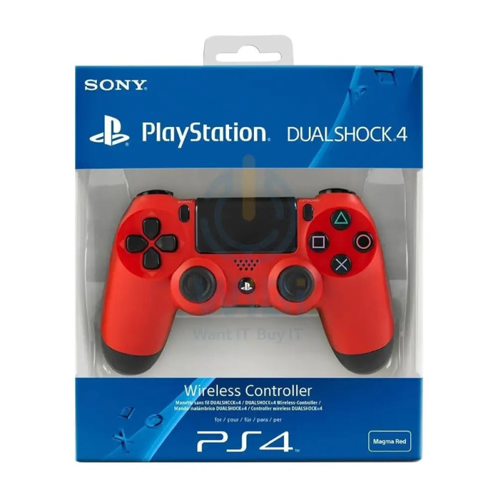 Sony PS4 DualShock Wireless Controller- RED Accessories > Gaming Controllers > Gaming Zone