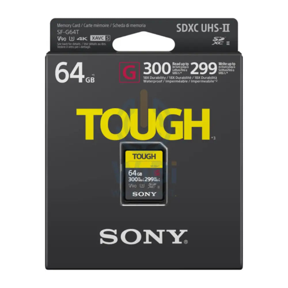 Sony SF-G64T/T1 64GB TOUGH Series UHS-II SDXC Memory Card Storage > Memory Cards