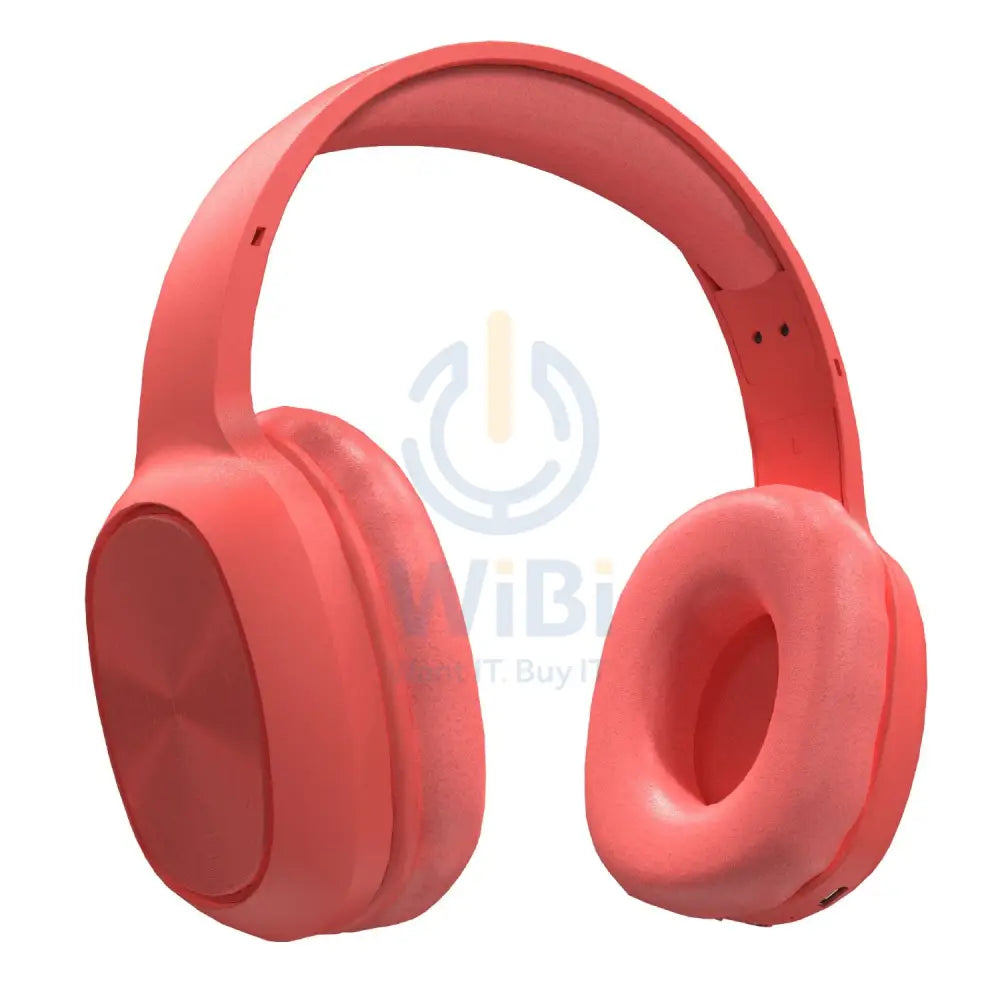 Soundtec By Porodo Pure Bass FM Wireless Headphone - Red Accessories > Audio > Headphones