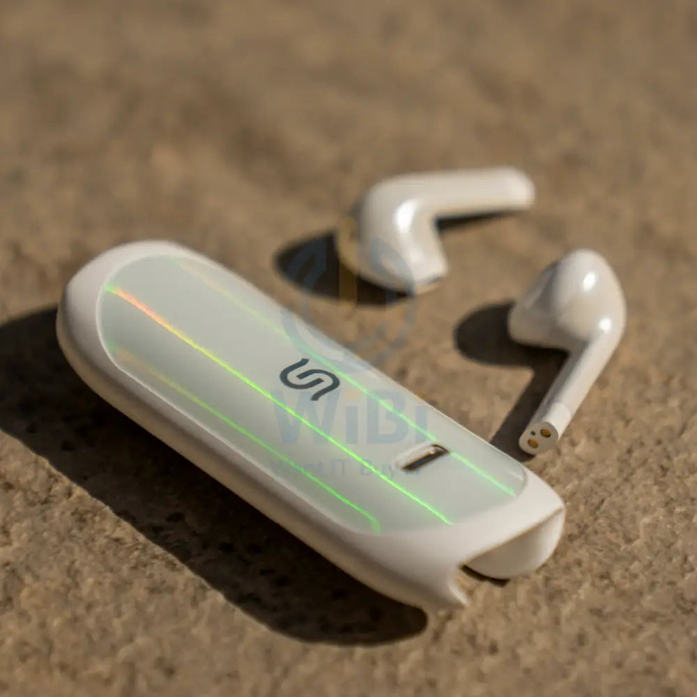 Soundtec By Porodo Pure Sound TWS Earbuds and Super Slim Wireless Stereo Earbuds - White Accessories > Audio >