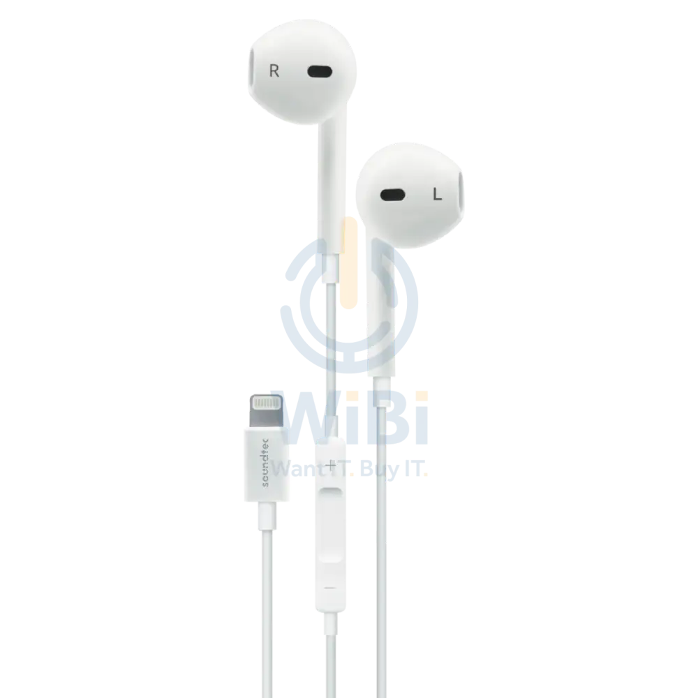Soundtec By Porodo Stereo Earphone Lightning - White Accessories > Audio > Headphones