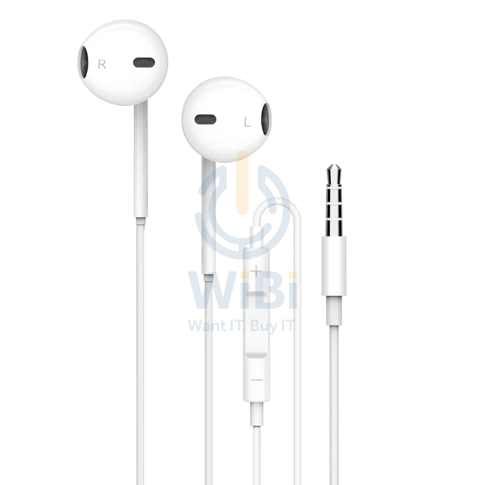 Soundtec By Porodo Stereo Earphones With 3.5mm Aux Connector - White Accessories > Audio > Headphones