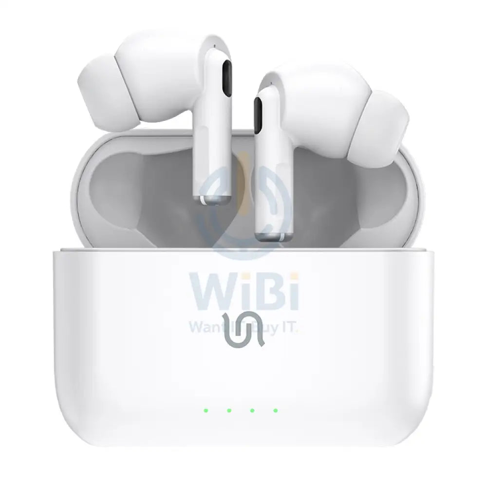 Soundtec By Porodo Wireless ANC Earbuds - Active Noise-Cancellation Technology / White Accessories > Audio > Headphones