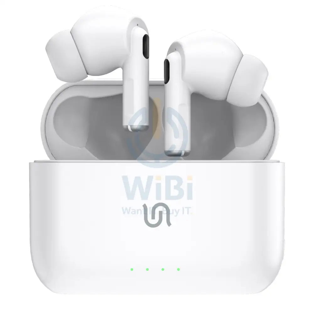 Soundtec By Porodo Wireless ANC Earbuds - Active Noise-Cancellation Technology / White Accessories > Audio > Headphones