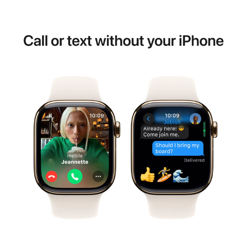 Apple Watch Series 10 with Sport Band - LTPO OLED / 64GB / 42mm / Medium/Large / Bluetooth / Wi-Fi / Cellular