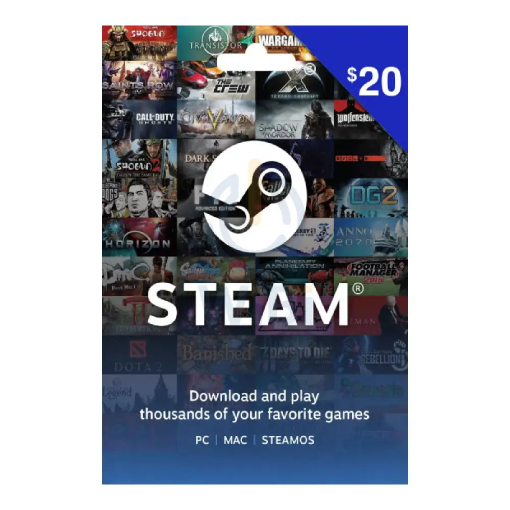 Steam Gift Card $20 (US) Digital Card Digital Cards