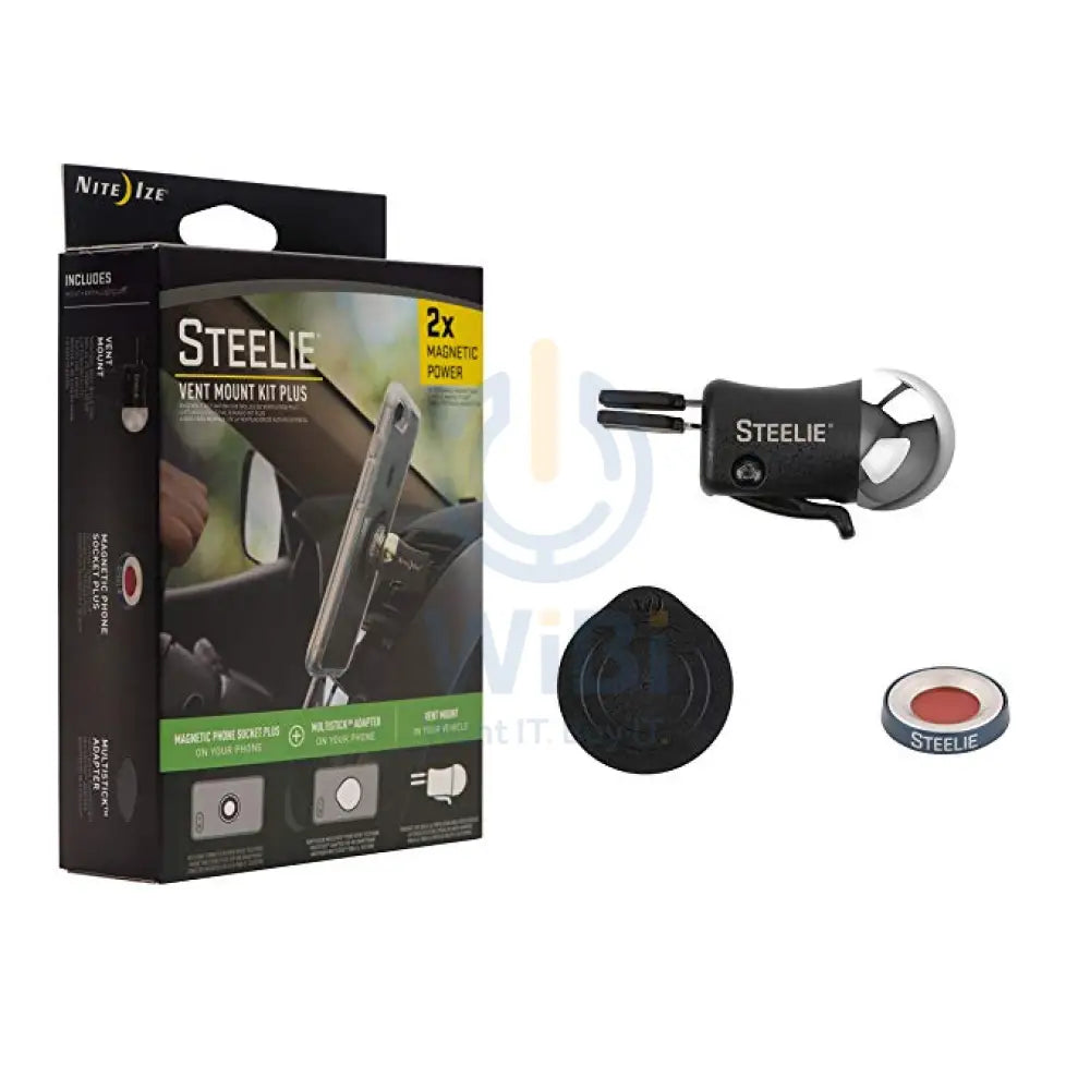 Steelie® Vent Mount Kit Plus - Black Accessories > Mobiles & Tablets > Mobiles > Mobile Holder / Stands