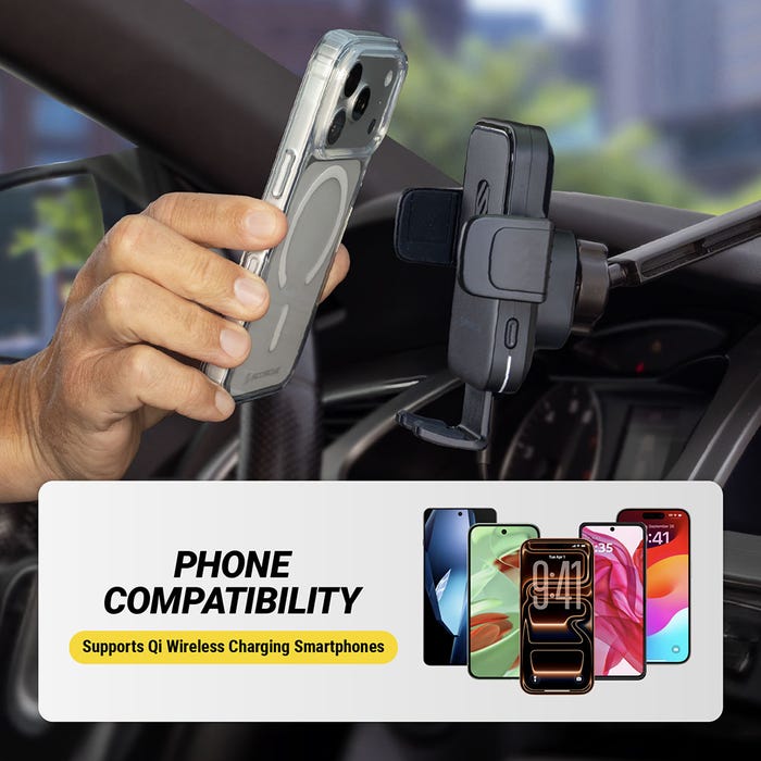Scosche MAGICGRIP™ CHARGE WINDOW/DASH 2-in-1 Auto-Grip Wireless Charging Mount