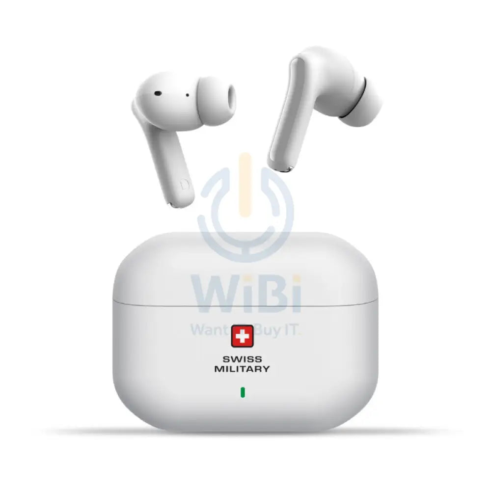 Swiss Military Delta 3 Stereo Earbuds - ANC + ENC / Wireless / White Accessories > Audio > Headphones