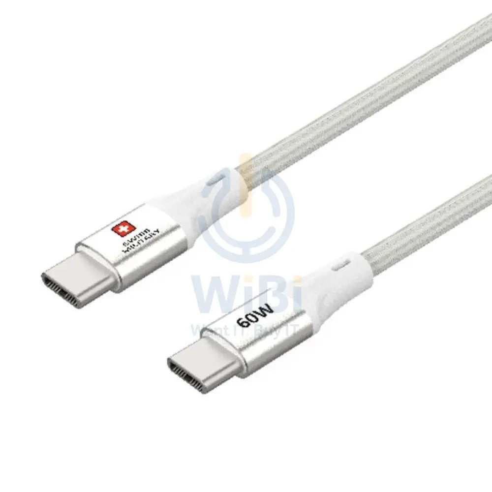 Swiss Military USB-C To USB-C Data Sync Charging Cable - 1.2 Meter / 60W / White Accessories > Cables & Converters >