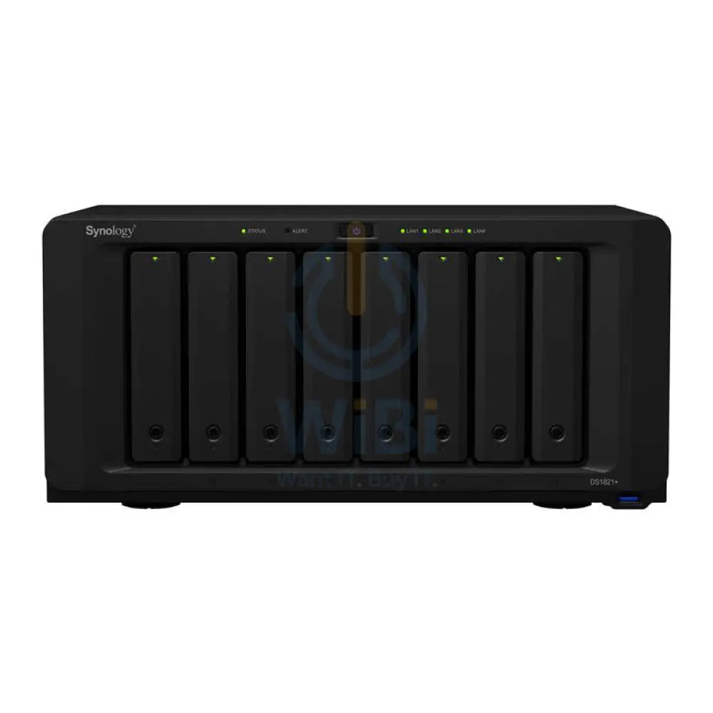 Synology DiskStation DS1821 + - 144TB / 8x 18TB / SATA / 8-Bays / USB / LAN / eSATA / Desktop Storage > NAS Storage