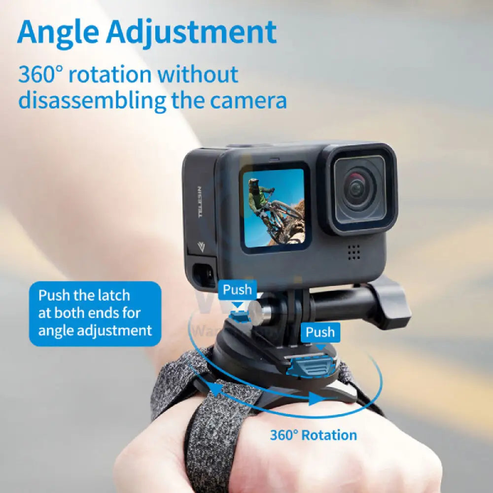 TELESIN 360 Degree Steerable Wrist Strap for Action Camera Accessories > Cameras