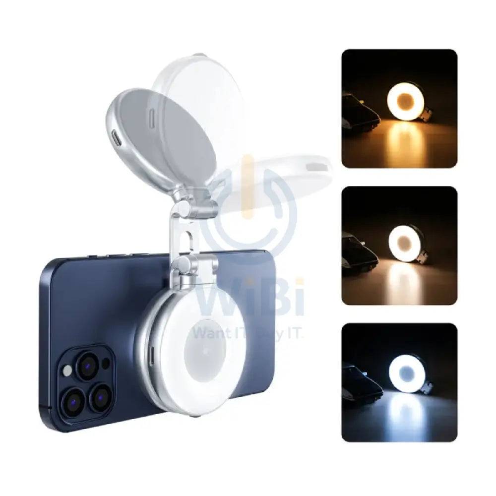 TELESIN C03 Magnetic Selfie Light Phone Grip - Silver Accessories > Mobiles & Tablets > Mobiles > Grips