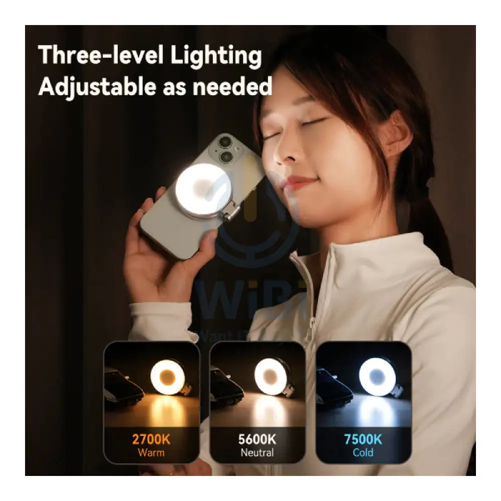 TELESIN C03 Magnetic Selfie Light Phone Grip - Silver Accessories > Mobiles & Tablets > Mobiles > Grips
