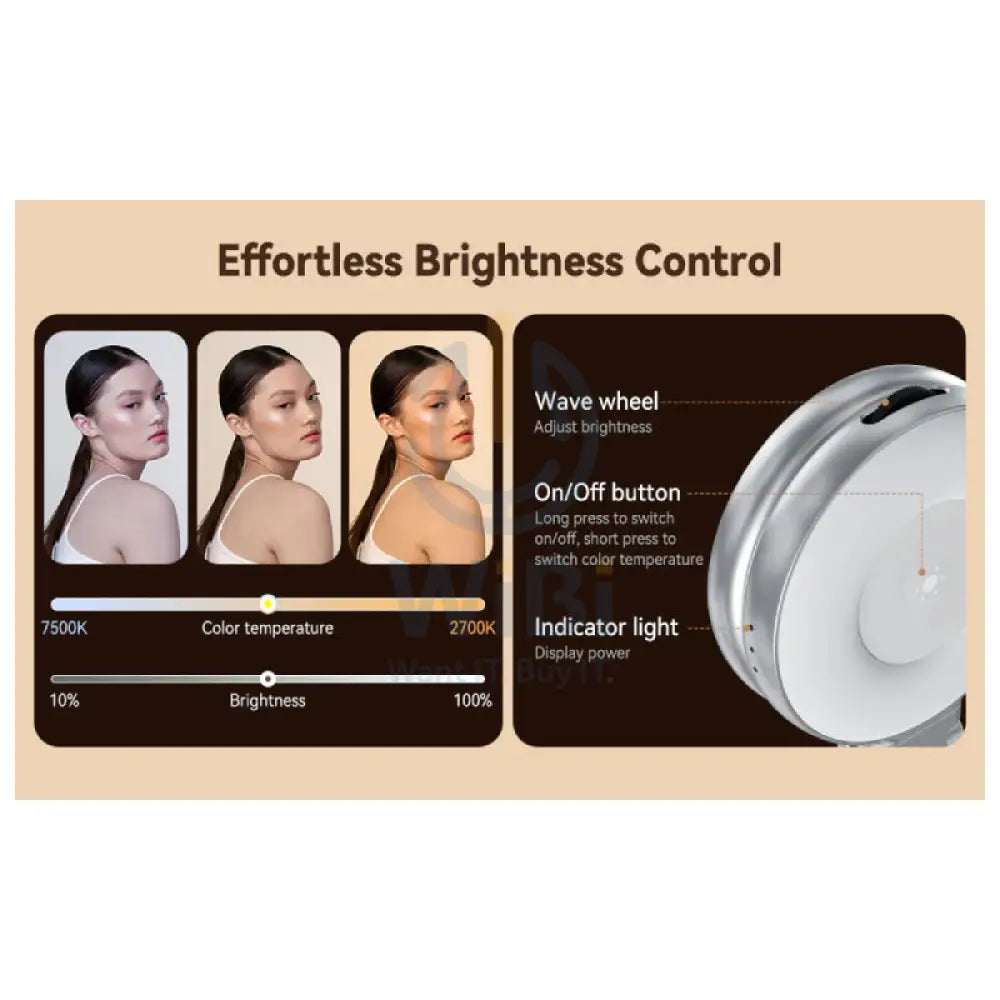 TELESIN C03 Magnetic Selfie Light Phone Grip - Silver Accessories > Mobiles & Tablets > Mobiles > Grips