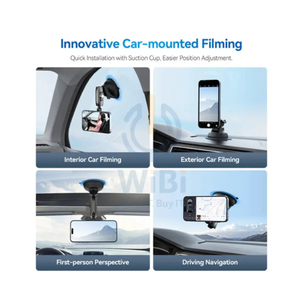 TELESIN Car Suction MagSafe Cup Mount Accessories > Mobiles & Tablets > Mobiles > Mobile Holder / Stands