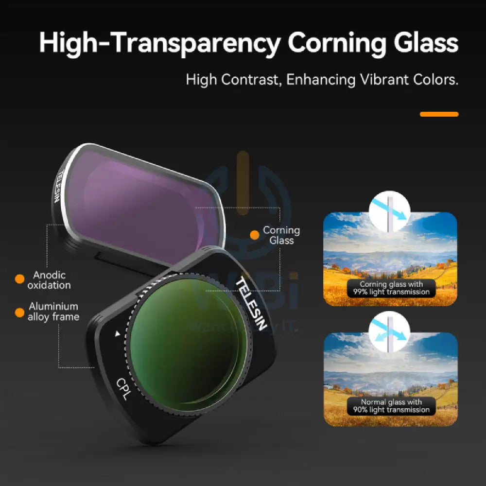 TELESIN CPL/ND 4-Filter Set for DJI Osmo Pocket 3 Accessories > Cameras