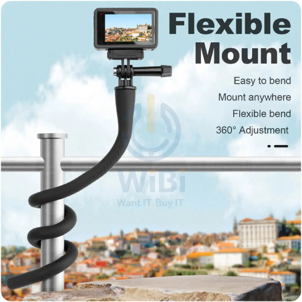 TELESIN Flexible Mount for Action Cameras/Phones - Black Accessories > Cameras