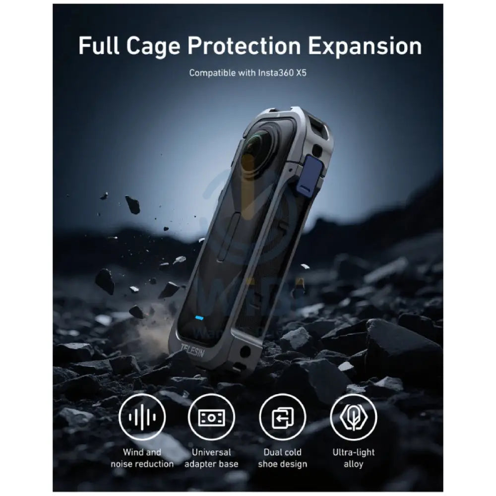 TELESIN Full Cage Protection for Insta360 X5 Accessories > Cameras