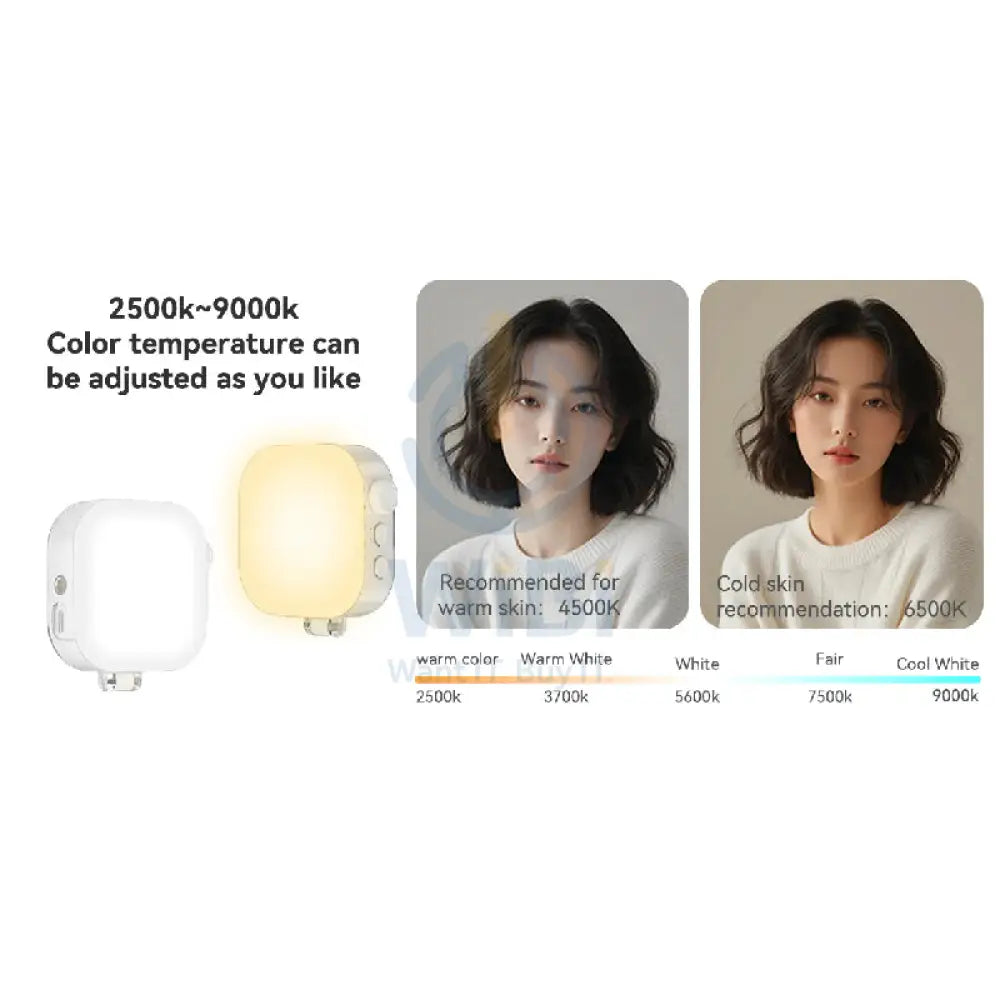 TELESIN Magnetic Ice Cube RGB Light for Magnetic Smartphones - White Accessories > Mobiles & Tablets > Mobiles > Grips