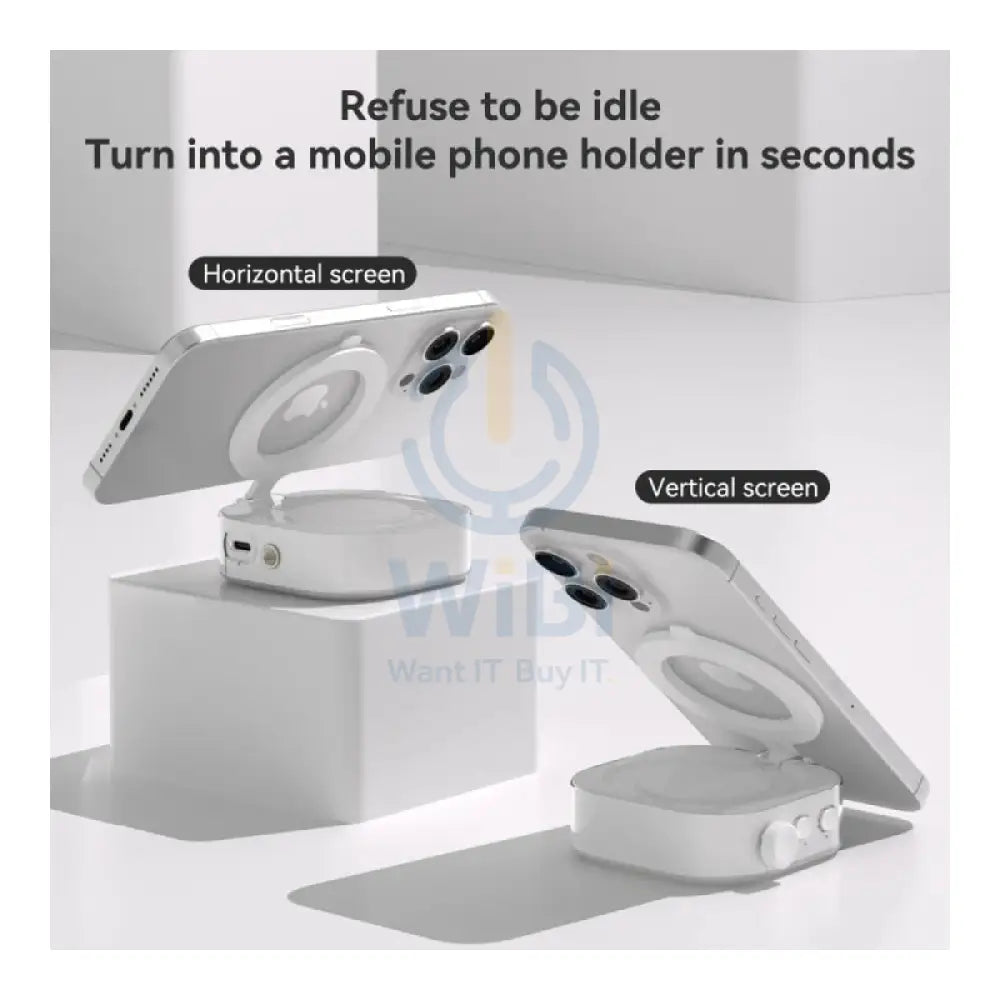 TELESIN Magnetic Ice Cube RGB Light for Magnetic Smartphones - White Accessories > Mobiles & Tablets > Mobiles > Grips