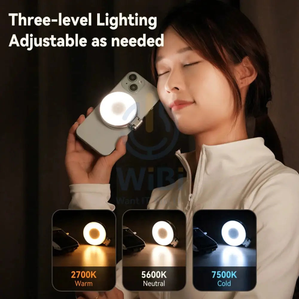 TELESIN Magnetic Selfie Light Magsafe Grip - Silver Accessories > Mobiles & Tablets > Mobiles > Grips
