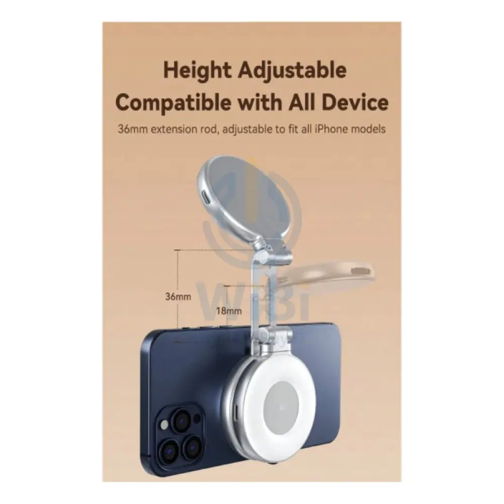 TELESIN Magnetic Selfie Light Magsafe Grip - Silver Accessories > Mobiles & Tablets > Mobiles > Grips