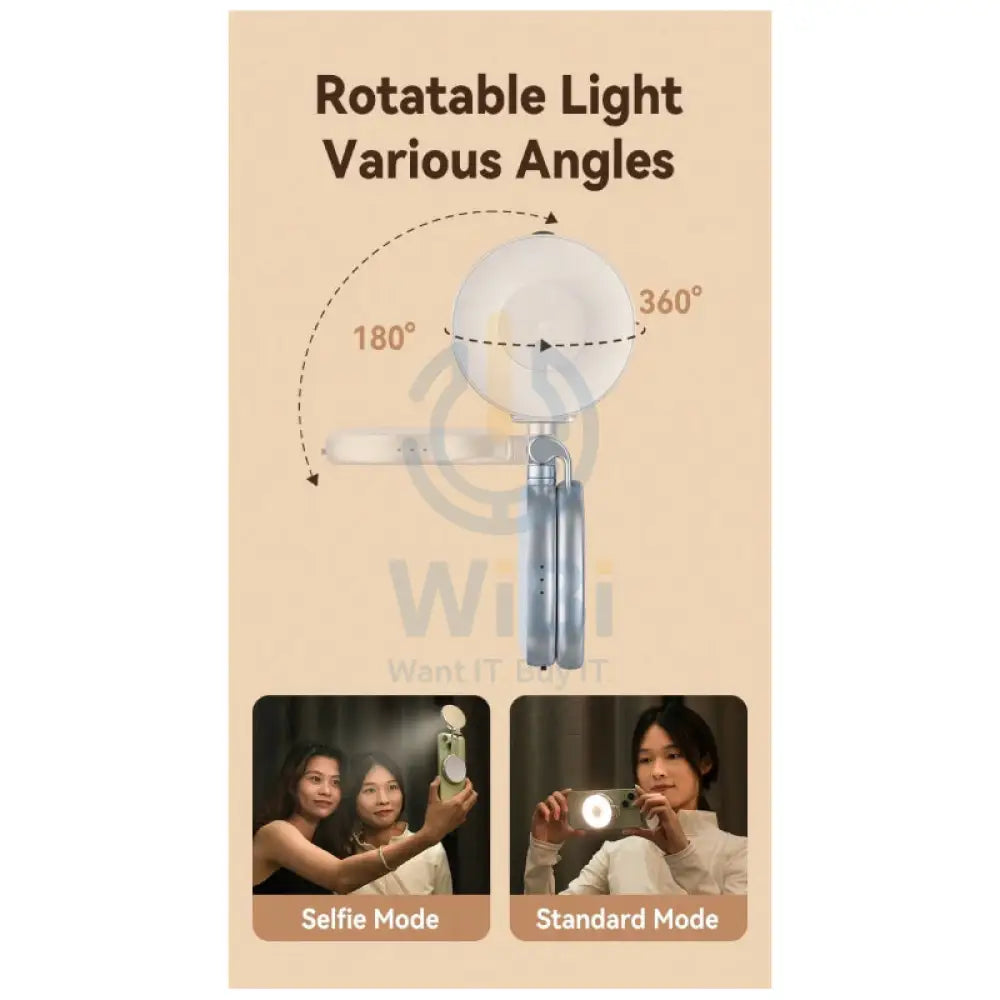 TELESIN Magnetic Selfie Light Magsafe Grip - Silver Accessories > Mobiles & Tablets > Mobiles > Grips