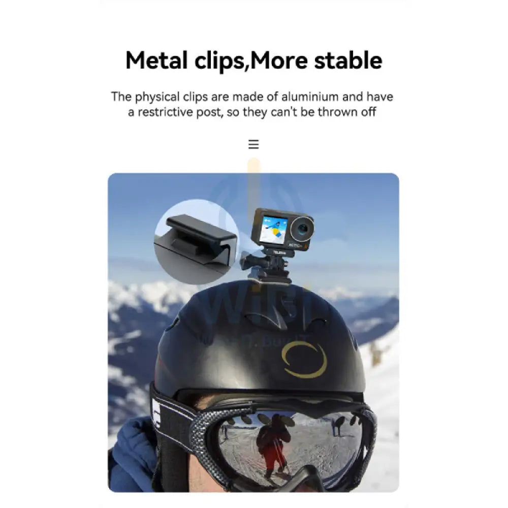 TELESIN Magnetic Two-Claw Adapter for DJI Osmo Action 3 - Black Accessories > Cameras