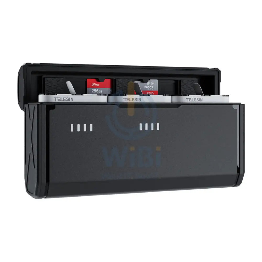 TELESIN Pocket-Size 3-Slot Charger Box & 2 Stamina Batteries Kit for GoPro HERO12/11/10/9 - Black Accessories > Cameras
