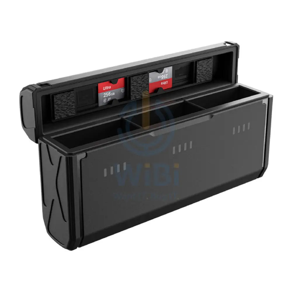 TELESIN Pocket-Size 3-Slot Charger Box & 2 Stamina Batteries Kit for GoPro HERO12/11/10/9 - Black Accessories > Cameras
