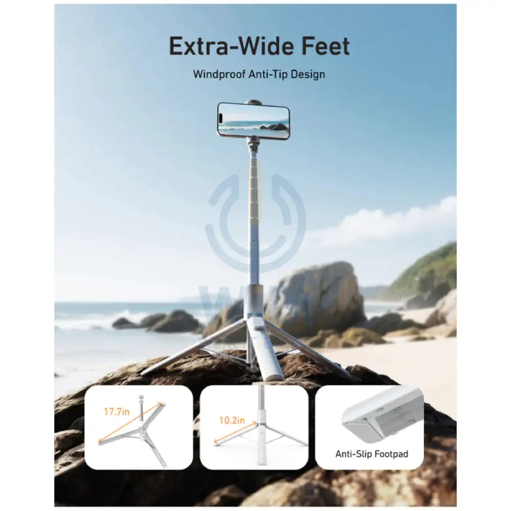 TELESIN Portable Selfie Stick Tripod - White Accessories > Mobiles & Tablets > Mobiles > Mobile Holder / Stands