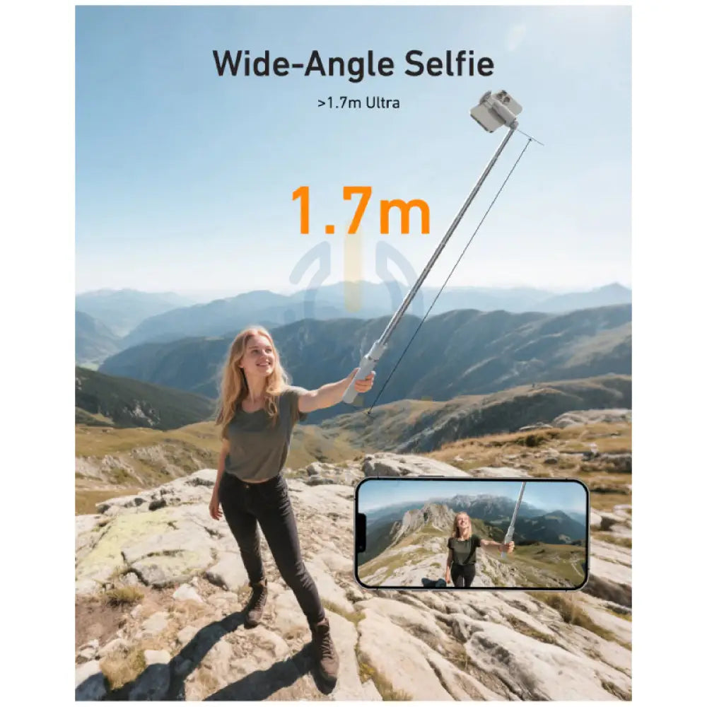 TELESIN Portable Selfie Stick Tripod - White Accessories > Mobiles & Tablets > Mobiles > Mobile Holder / Stands