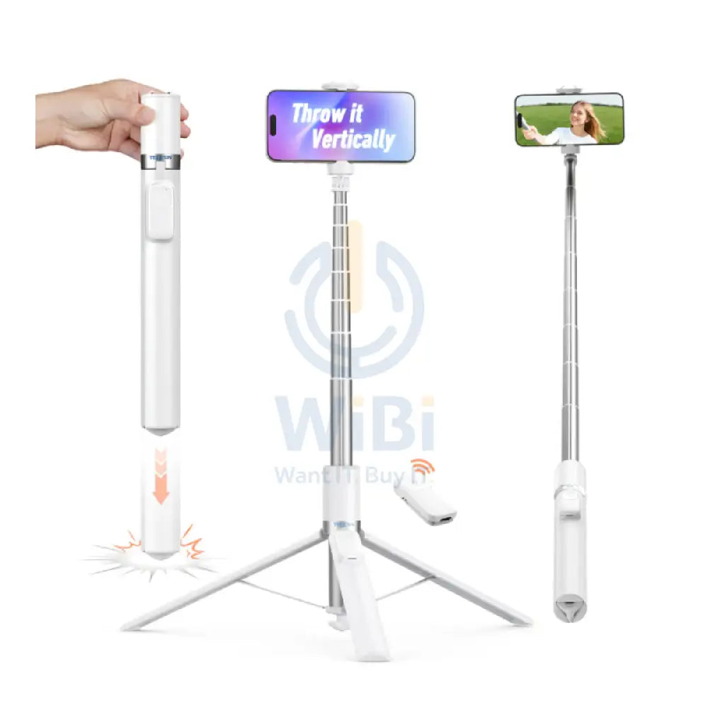 TELESIN Portable Selfie Stick Tripod - White Accessories > Mobiles & Tablets > Mobiles > Mobile Holder / Stands