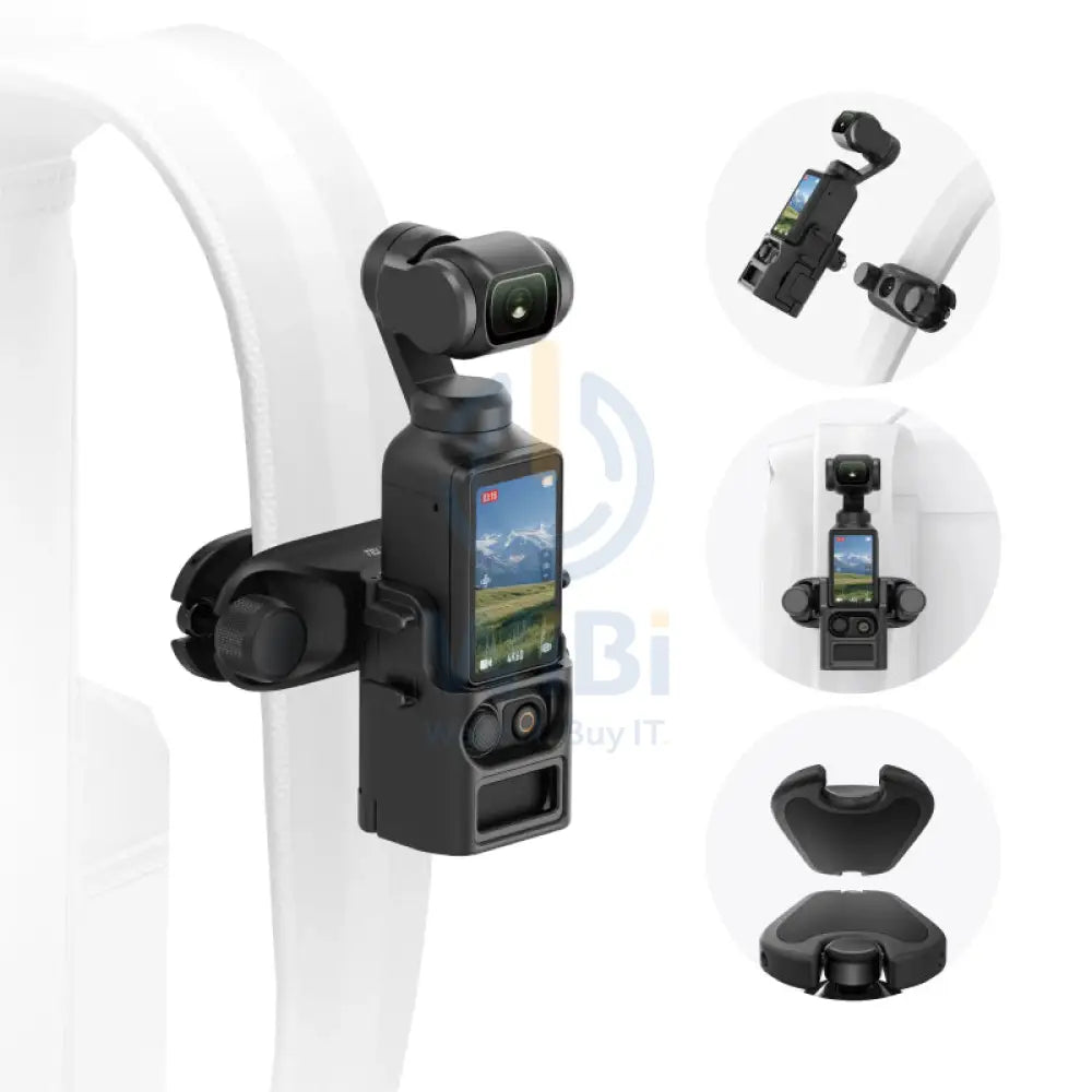 TELESIN Quick-release Backpack Mount For Pocket 3 - Black Accessories > Mobiles & Tablets > Mobiles > Mobile Holder