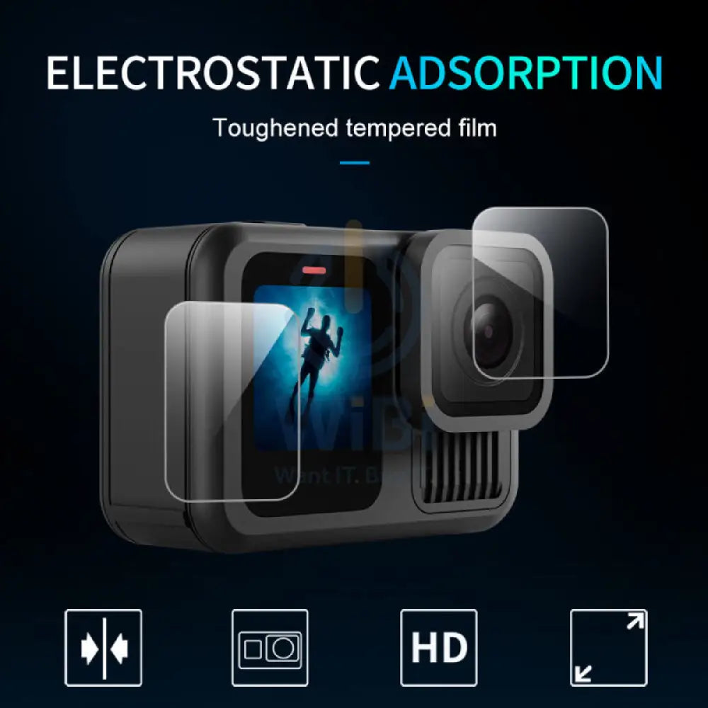 TELESIN Tempered Glass Lens & Screen Protector Kit for GoPro HERO13 - Clear Accessories > Cameras