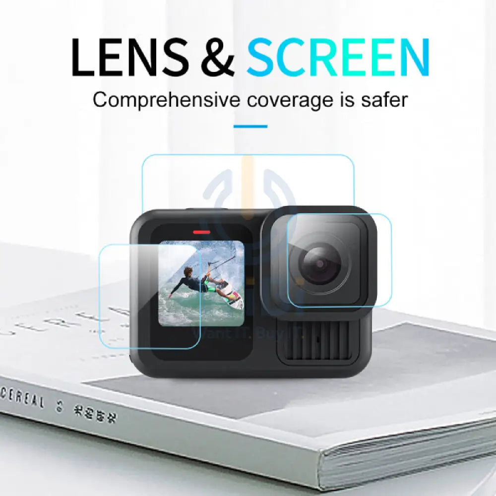 TELESIN Tempered Glass Lens & Screen Protector Kit for GoPro HERO13 - Clear Accessories > Cameras