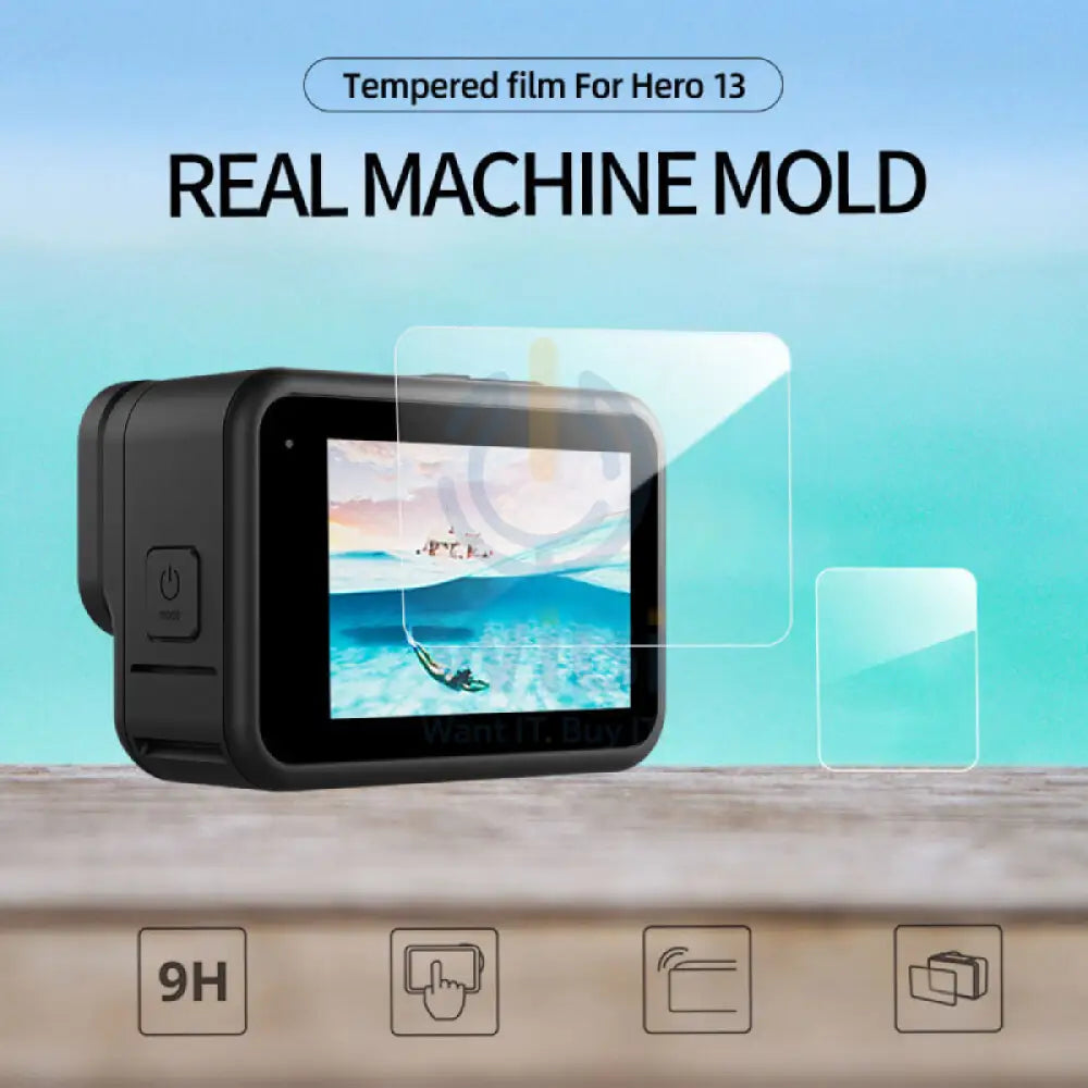 TELESIN Tempered Glass Lens & Screen Protector Kit for GoPro HERO13 - Clear Accessories > Cameras