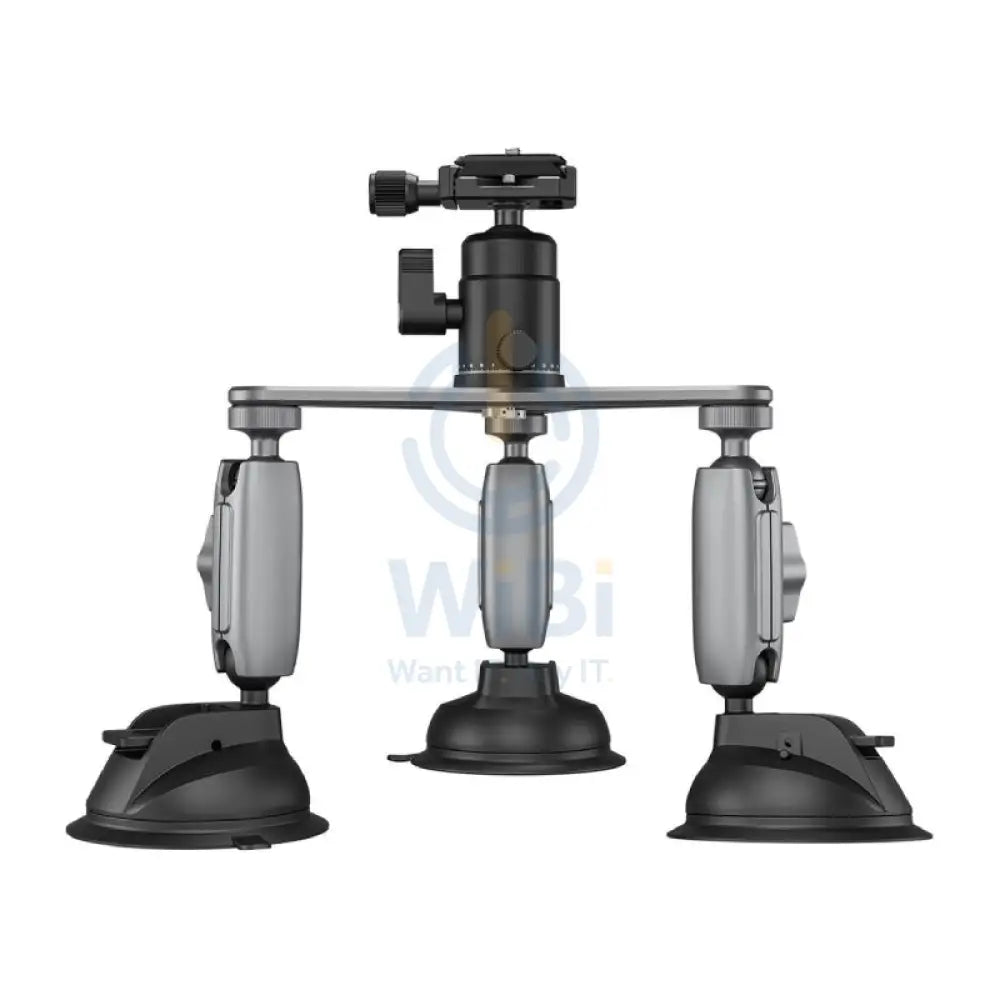 TELESIN Triple Suction Cup Camera Mount - Black Accessories > Cameras