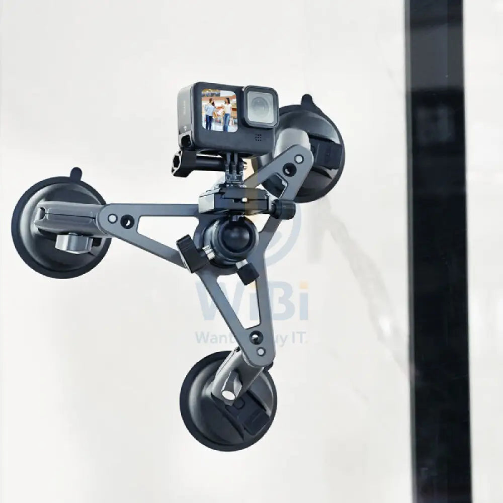 TELESIN Triple Suction Cup Camera Mount - Black Accessories > Cameras