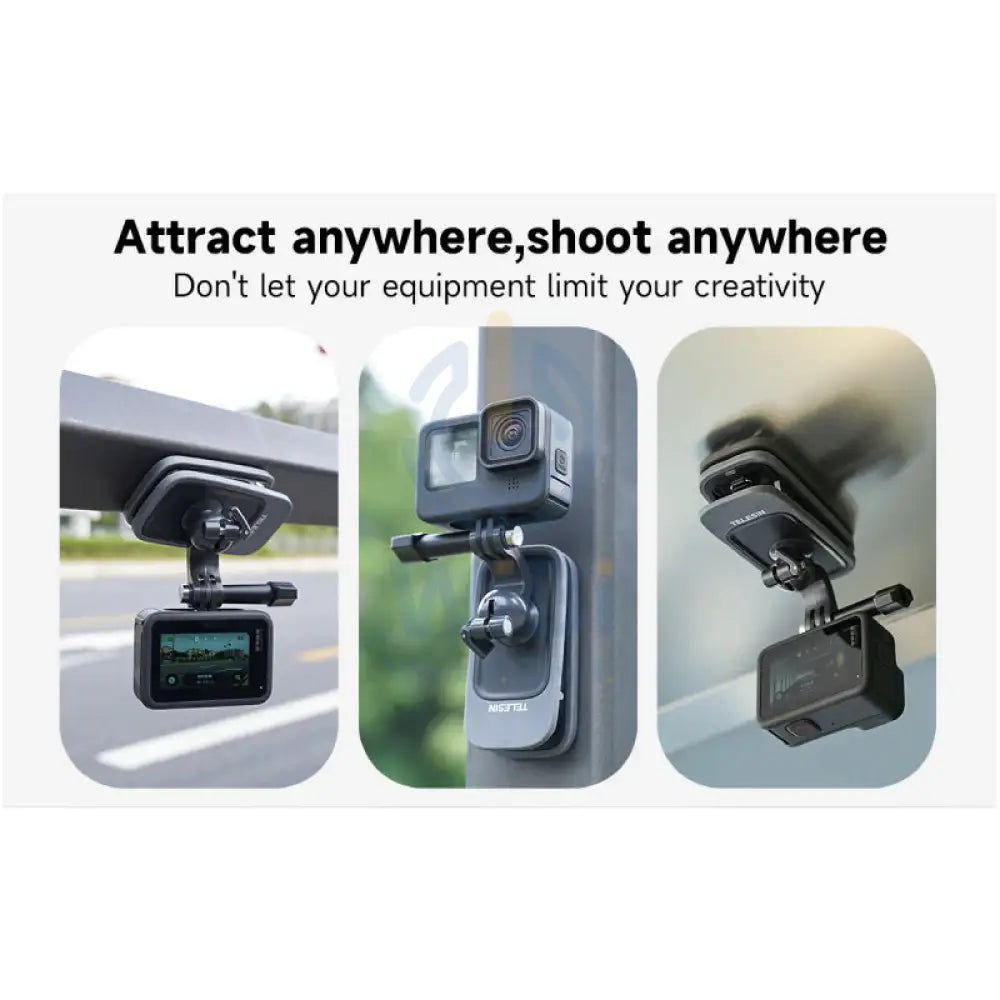 TELESIN Upgraded Magnetic Universal Backpack Clip for GoPro Accessories > Cameras