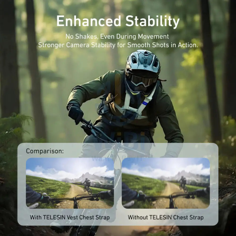 TELESIN Vest Chest Strap with Quick Release for Action Cameras - Gray Accessories > Cameras