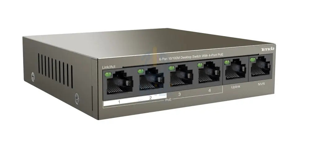 Tenda TEF1106P-4 6Port Switch 4FE PoE + 2FE Uplink 60W Networking Products > Switches