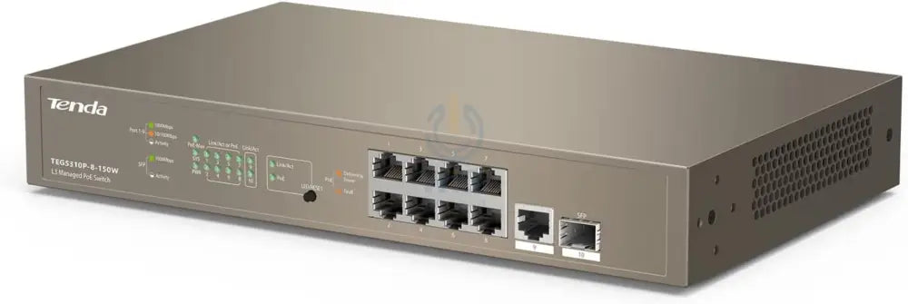 Tenda TEG5310P Managed 3 Layer Gigabit PoE Switch Enterprise 10 Port PoE Switch with 8 x PoE + @ 150W 1 x GE Port & 1 x