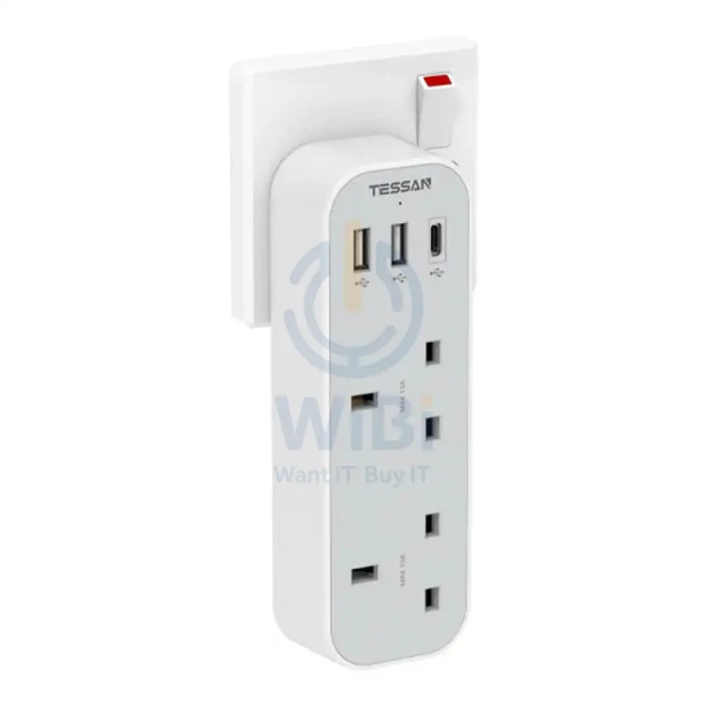 TESSAN Multi-Plug Extension Adapter - 15W / White Accessories > Power Adapters > Offer Zone